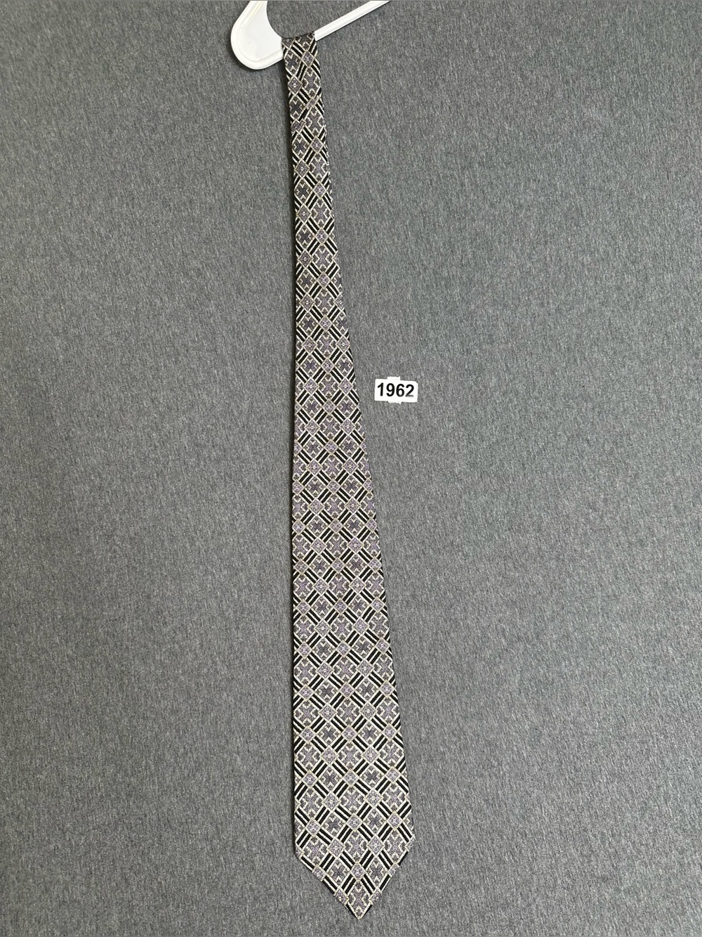 Guess Gray Geometric Pattern Tie